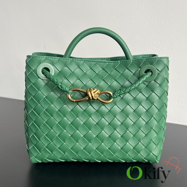 Okify Bottega Veneta Small Andiamo Bag Dark Green 25x20x10.5cm - 1