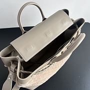 Okify Bottega Veneta Andiamo Bag Gray Suede And Leather 43x39x20cm - 6