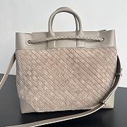 Okify Bottega Veneta Andiamo Bag Gray Suede And Leather 43x39x20cm - 3