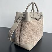 Okify Bottega Veneta Andiamo Bag Gray Suede And Leather 43x39x20cm - 2