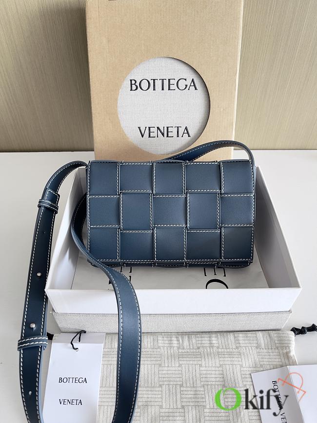Okify Bottega Veneta Cassette Bag Dark Blue 23x15x6cm - 1