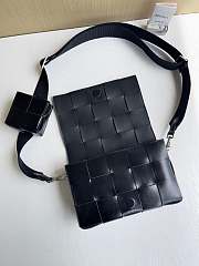 Okify Bottega Veneta Cassette With Versatile Strap Bag Black 26x16x6.5cm - 5