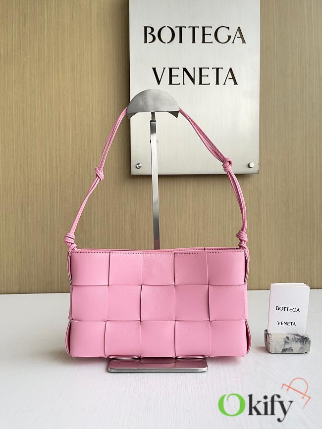 Okify Bottega Veneta Cassette Shoulder Bag Pink 23x16x6.5cm - 1