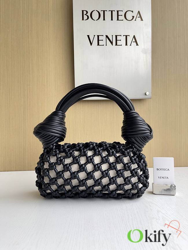 Okify Bottega Veneta Double Knot Jodie Ramen Bag Black 24x15x5cm - 1