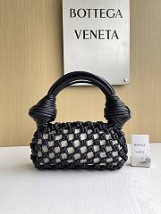 Okify Bottega Veneta Double Knot Jodie Ramen Bag Black 24x15x5cm - 1
