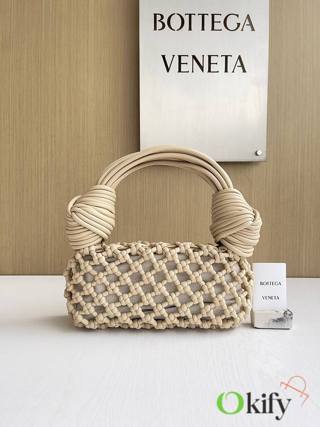 Okify Bottega Veneta Double Knot Jodie Ramen Bag Cream White 24x15x5cm - 1