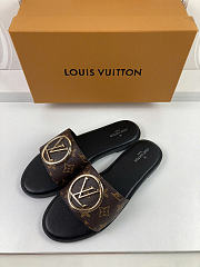 Okify Louis Vuitton Brown And Black Slides 9021 - 6