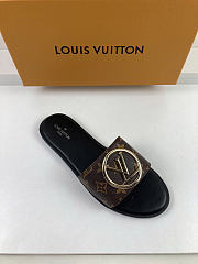 Okify Louis Vuitton Brown And Black Slides 9021 - 5