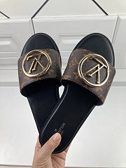 Okify Louis Vuitton Brown And Black Slides 9021 - 4