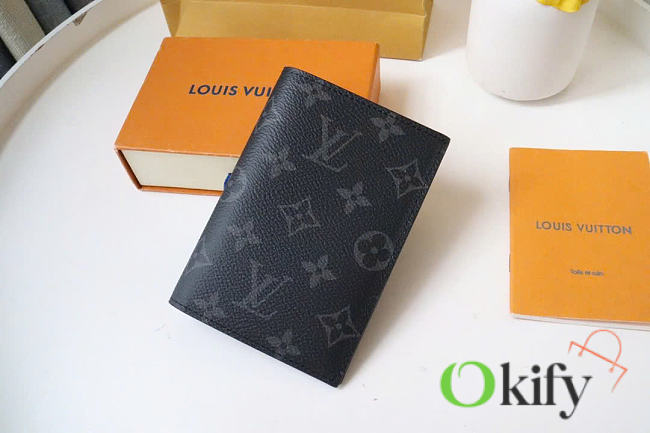 Okify Louis Vuitton Black Monogram Passport Cover M64501 14x10x2.5cm  - 1