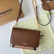 Okify Burberry Vintage Shoulder Bag In Brown 19x13.5x4.5cm - 5