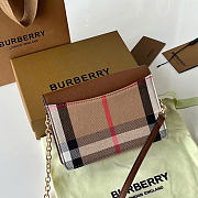 Okify Burberry Vintage Shoulder Bag In Brown 19x13.5x4.5cm - 2