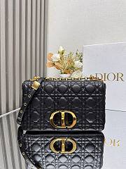 Okify Dior Caro Medium Bag Black Calfskin 25.5x15x8cm - 1