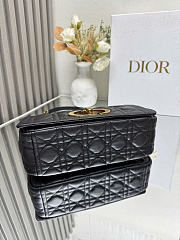 Okify Dior Caro Medium Bag Black Calfskin 25.5x15x8cm - 6