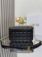 Okify Dior Caro Medium Bag Black Calfskin 25.5x15x8cm - 5
