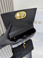 Okify Dior Caro Medium Bag Black Calfskin 25.5x15x8cm - 4