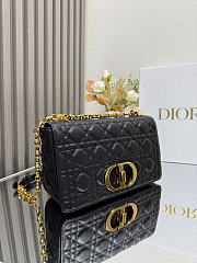 Okify Dior Caro Medium Bag Black Calfskin 25.5x15x8cm - 3