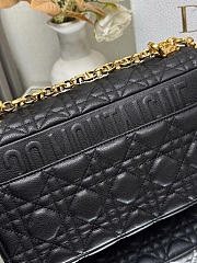 Okify Dior Caro Medium Bag Black Calfskin 25.5x15x8cm - 2