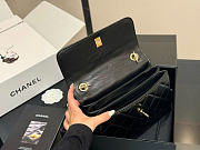 Okify CC Trendy Coco Top Handle Bag Black Lambskin 25x17x12cm - 6