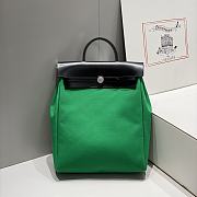 Okify Hermes Herbag A Dos Zip Backpack Green 29cm 28571 - 1