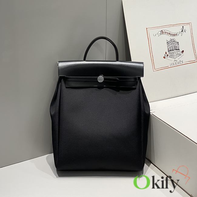 Okify Hermes Herbag A Dos Zip Backpack Black 29cm 28572 - 1