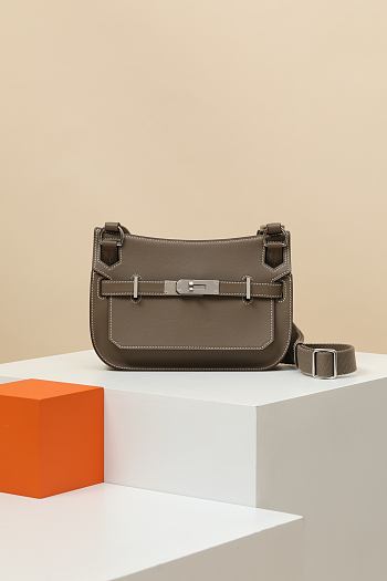 Okify Hermes Jypsiere Mini Bag Gray 23x17x5cm