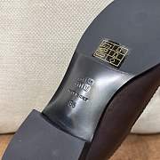 Okify MiuMiu Dark Brown Matte Loafers With Straps - 6