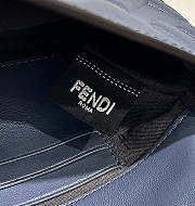 Okify Fendi Baguette Bag Dark Blue Chain Strap 19x12x5cm  - 4