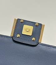 Okify Fendi Baguette Bag Dark Blue Chain Strap 19x12x5cm  - 5