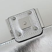 Okify Fendi Baguette Bag Silver Chain Strap 19x12x5cm  - 3