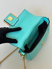 Okify Fendi Baguette Bag Tiffany Blue Chain Strap 19x12x5cm  - 6