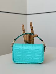 Okify Fendi Baguette Bag Tiffany Blue Chain Strap 19x12x5cm  - 5