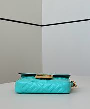 Okify Fendi Baguette Bag Tiffany Blue Chain Strap 19x12x5cm  - 2