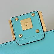 Okify Fendi Baguette Bag Tiffany Blue Chain Strap 19x12x5cm  - 3