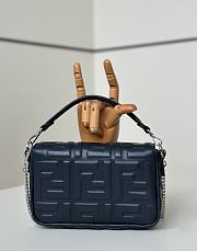 Okify Fendi Baguette Bag Darker Blue Chain Strap 19x12x5cm  - 3