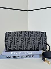 Okify Fendi Boston By The Way Soft Medium Bag Black Jacquard 28x18x12cm - 3