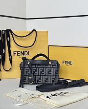 Okify Fendi Boston By The Way Soft Small Bag Black Jacquard 20x12x9cm - 1