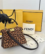 Okify Fendi Peekaboo ISeeU Leopard Bag 20x15x11cm - 1