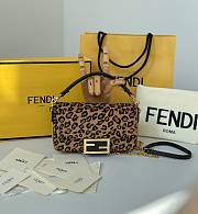 Okify Fendi Baguette Leopard Bag 19x12x5cm - 1