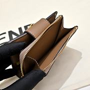Okify Fendi FF Brown Wallet 10x8x4cm  - 4