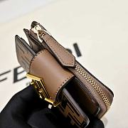 Okify Fendi FF Brown Wallet 10x8x4cm  - 5