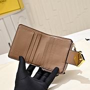 Okify Fendi FF Brown Wallet 10x8x4cm  - 3