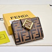 Okify Fendi FF Brown Wallet 10x8x4cm  - 2