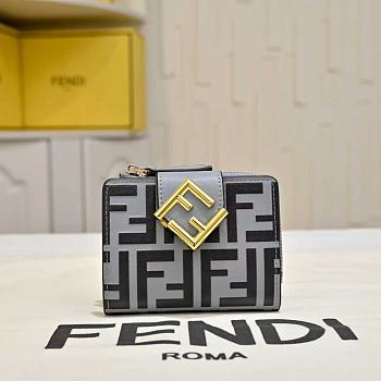 Okify Fendi FF Gray Wallet 10x8x4cm 