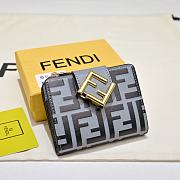 Okify Fendi FF Gray Wallet 10x8x4cm  - 2