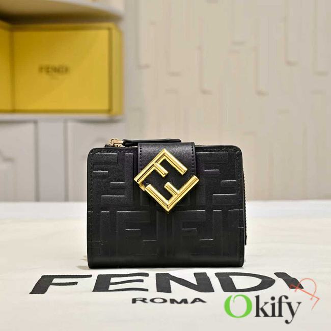 Okify Fendi FF Black Wallet 10x8x4cm  - 1