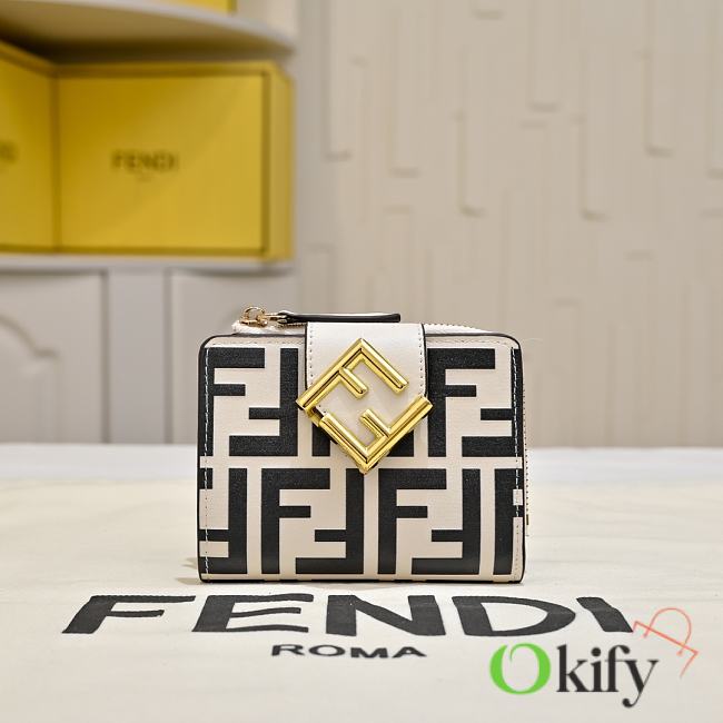 Okify Fendi FF White Wallet 10x8x4cm  - 1