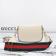 Okify Gucci Horsebit 1955 Small Shoulder Bag White 20.5x14x5cm - 3