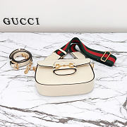 Okify Gucci Horsebit 1955 Small Shoulder Bag White 20.5x14x5cm - 2