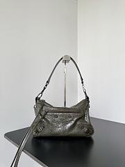 Okify Balenciaga Le City Moto Small Bag Dark Olive Green 28x19x14cm - 1